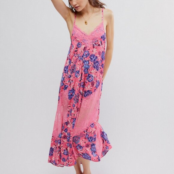 First Date printed maxi slip by Intimately Free People 3VR5 - Picture 3 of 16